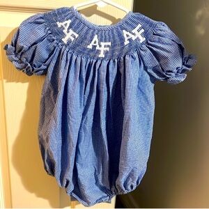 Smocked Air Force Academy Romper